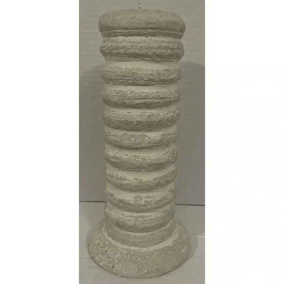 Stone Pillar Candle Holder 9.5”Candle Up To 1.5” Medium Beige Trend Candle Run - Picture 3 of 8